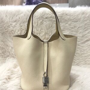 Hermes picotin 22 craie/phw